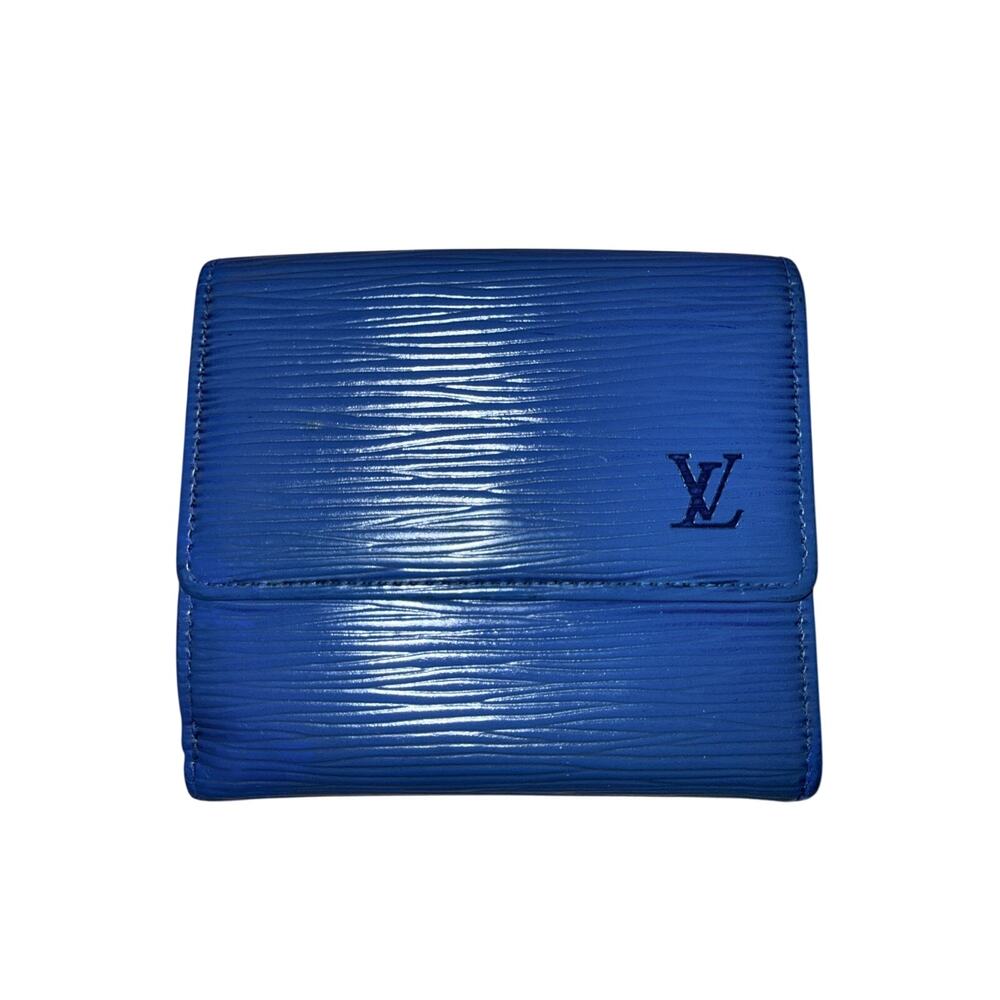 Louis Vuitton Blue Epi Trifold Wallet